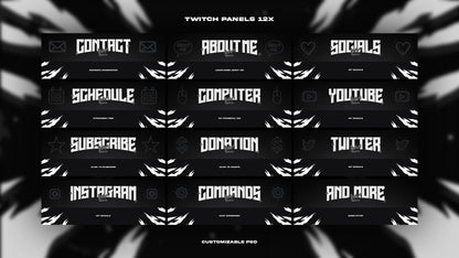 Monochrome Animated Stream Pack